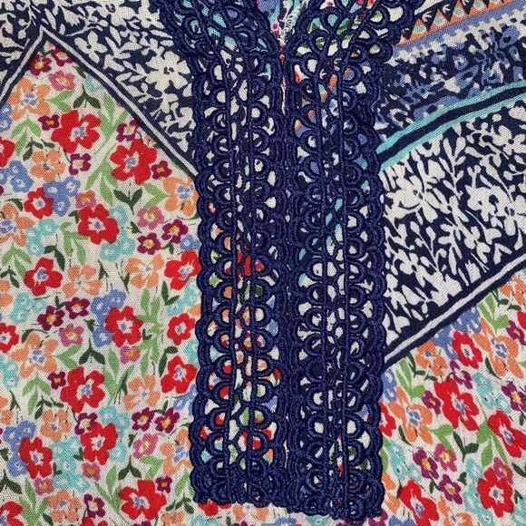 Moon River ANTHROPOLOGIE Floral Handkerchief Asymmetrical Dress - Picture 7 of 9